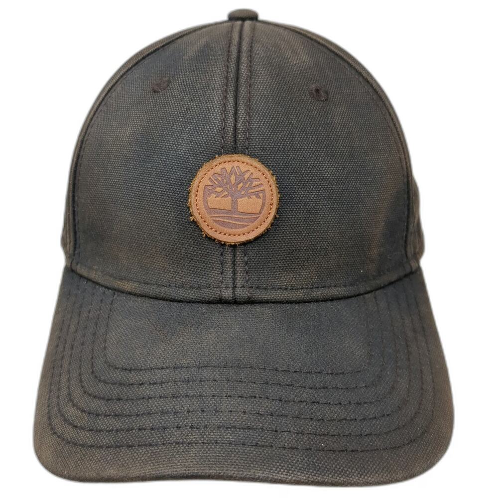 Timberland Baseball Cap Brown One Size Leather Patch Strapback Hat 10061